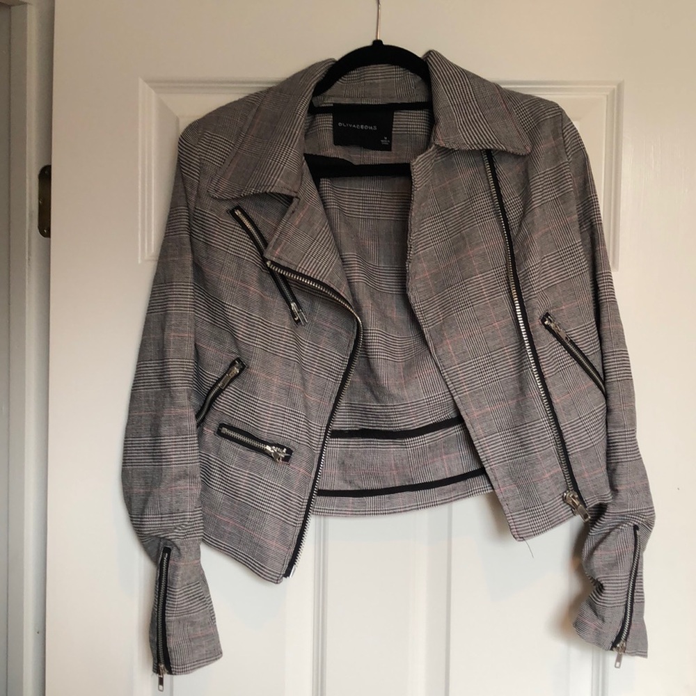 Plaid mini blazer